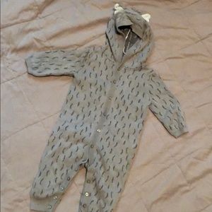 Baby Gap Tan Hoodie Sweatersuit